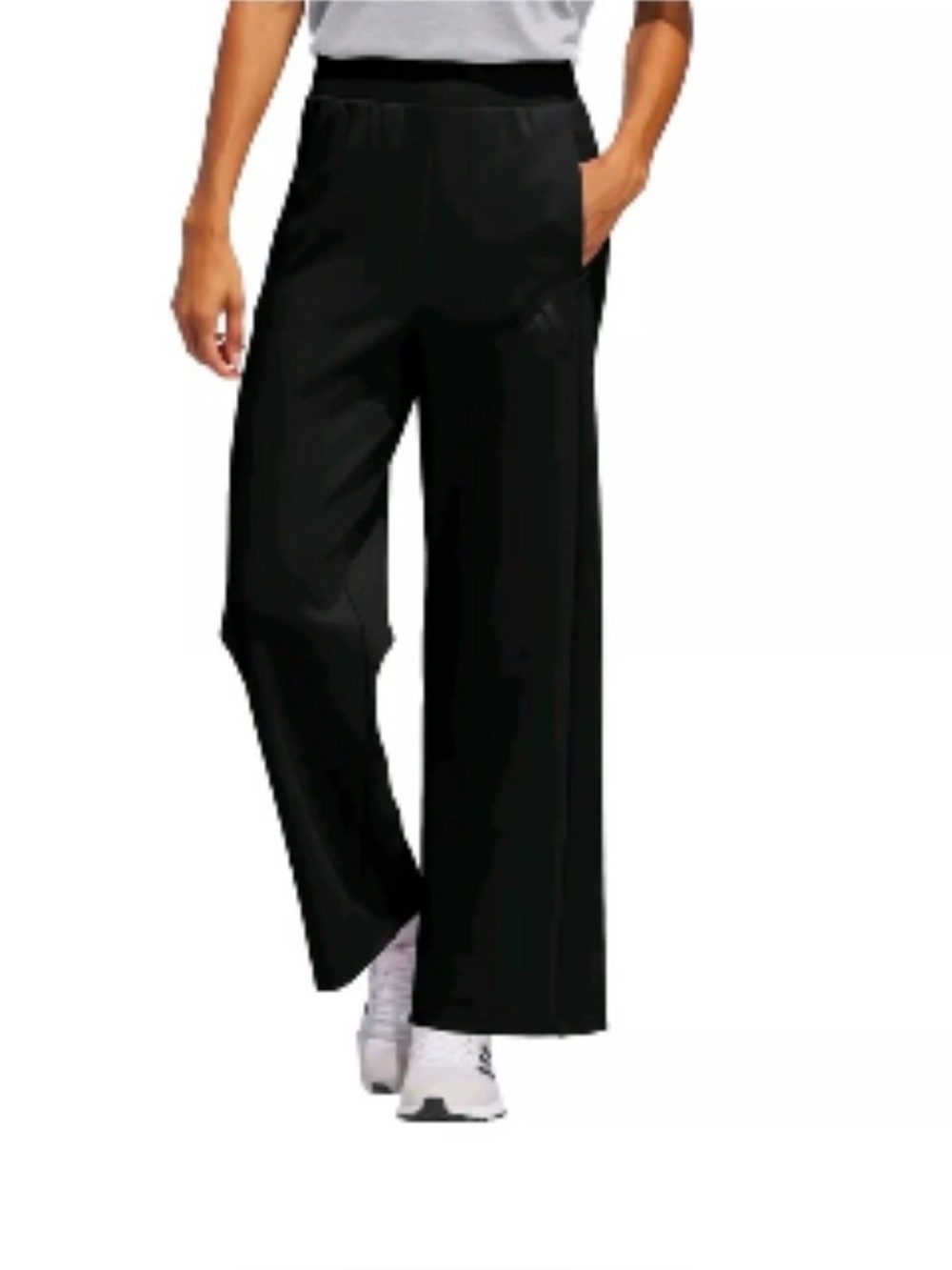 adidas Black Wide-Leg Pull-On Pants